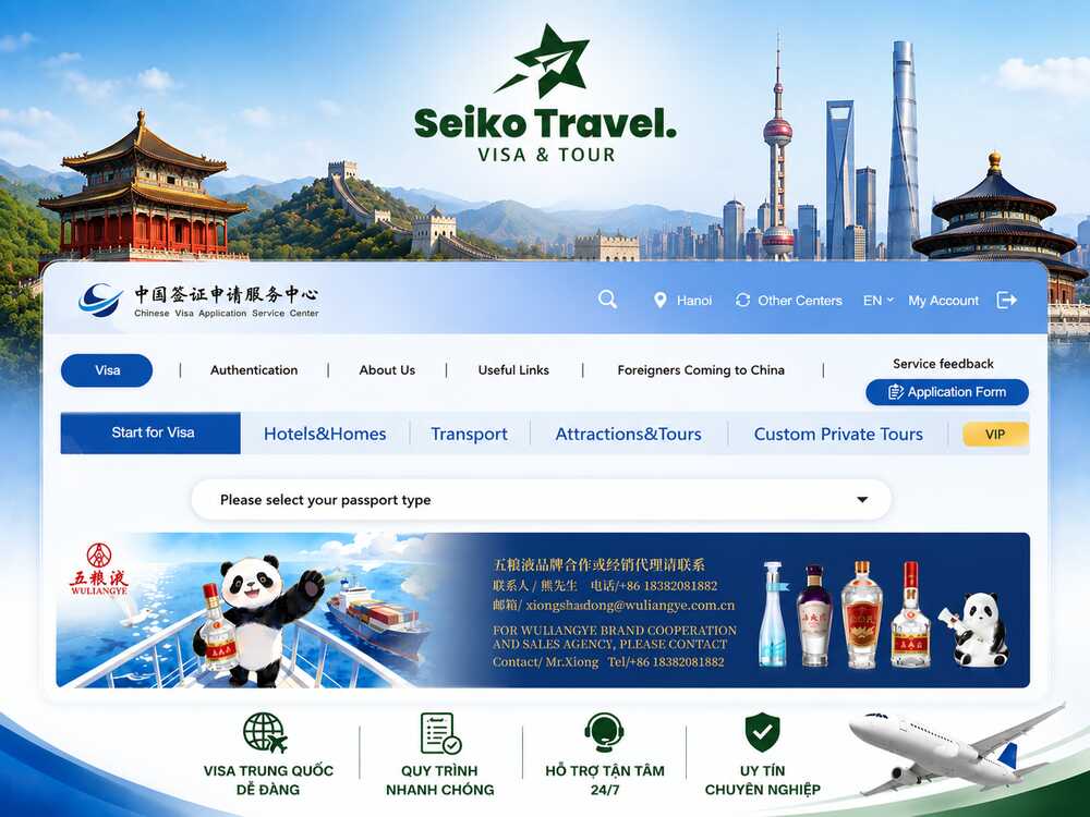 Giao diện hệ thống COVA điền tờ khai xin visa Trung Quốc online 2026