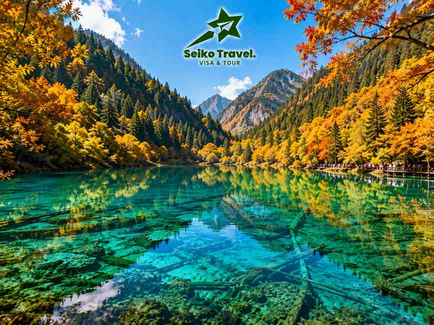 Hồ Ngũ Hoa trong tour đi cửu trại câu trung quốc