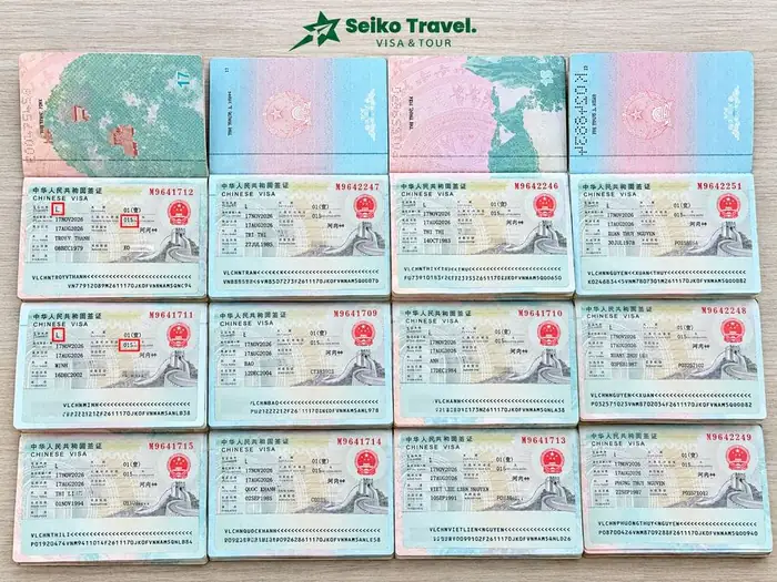 Nhiều hộ chiếu Việt Nam đã có visa du lịch Trung Quốc do Seiko Travel thực hiện