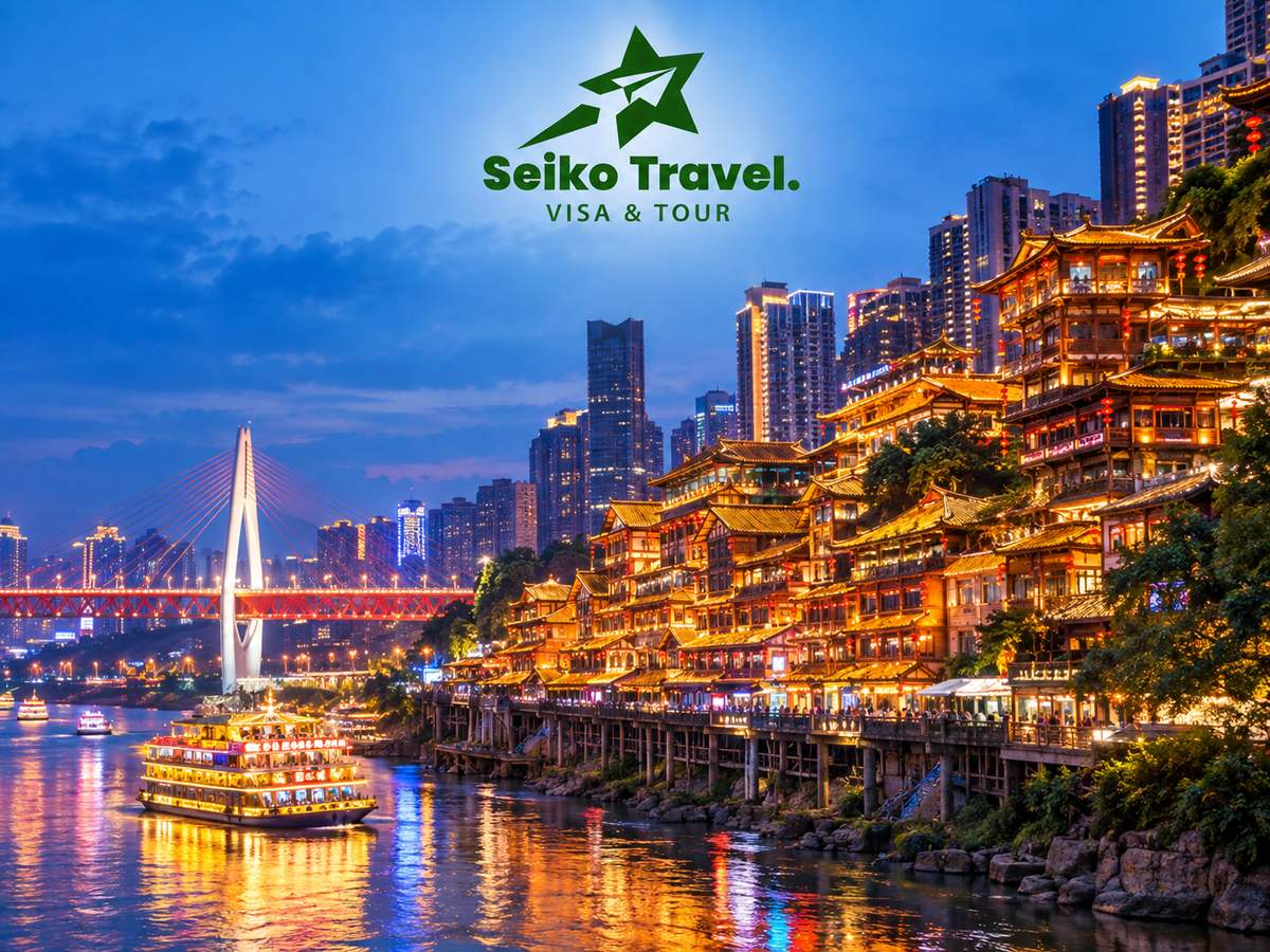 Hồng Nhai Động Trùng Khánh về đêm, điểm đến trong tour Trùng Khánh của Seiko Travel