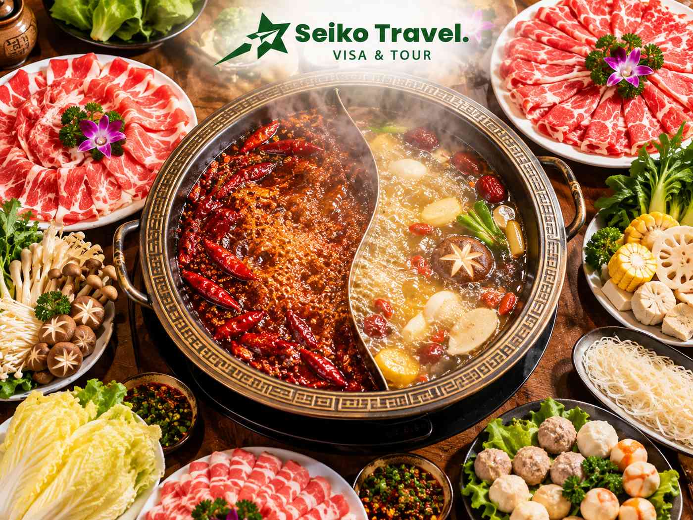 lẩu cay Trùng Khánh món ăn khi du lịch Trung Quốc