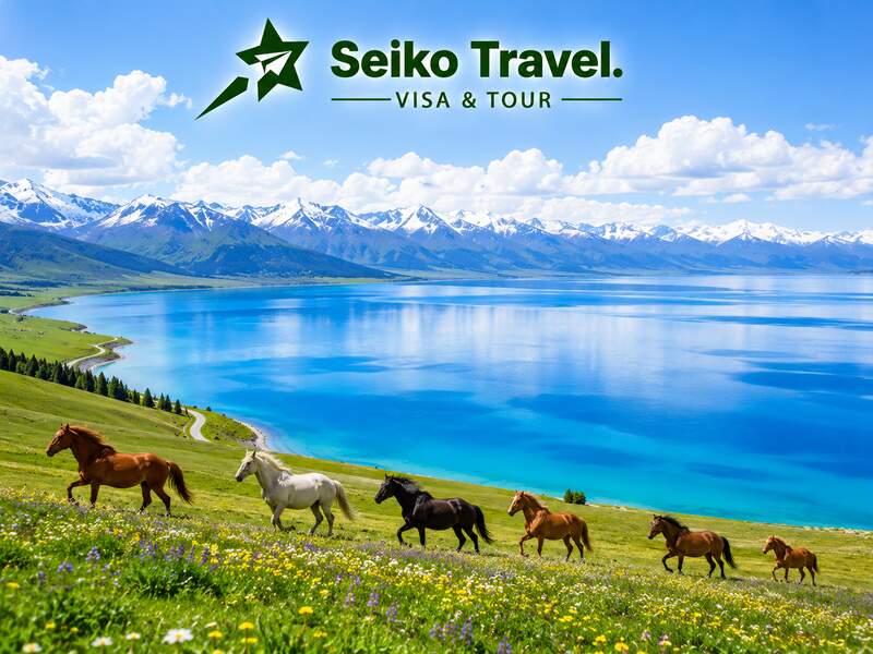 Hồ Sayram – điểm đến đẹp trong tour du lịch Tân Cương Trung Quốc