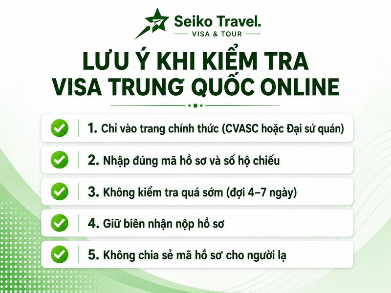 Cách Kiểm Tra Visa Trung Quốc Online 2026 Qua CVASC 4 5 lưu ý quan trọng khi kiểm tra visa Trung Quốc online để tránh sai sót và lừa đảo