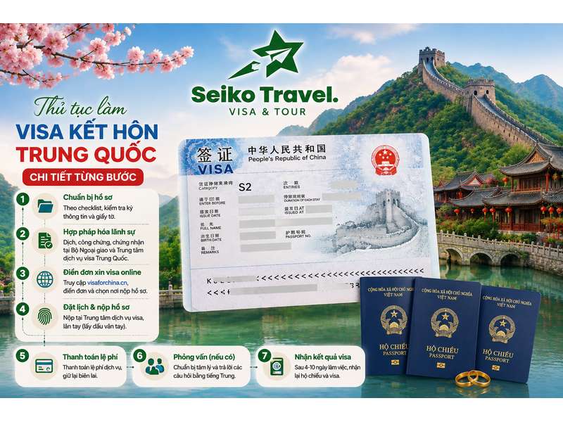 Visa Kết Hôn Trung Quốc 2026: Hồ Sơ, Thủ Tục & Chi Phí Mới Nhất 3 Thủ tục làm visa kết hôn Trung Quốc chi tiết từng bước