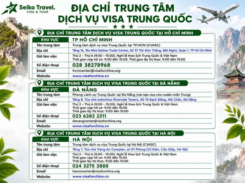Visa Kết Hôn Trung Quốc 2026: Hồ Sơ, Thủ Tục & Chi Phí Mới Nhất 4 Địa chỉ trung tâm dịch vụ visa Trung Quốc tại Hà Nội, Đà Nẵng, TP.HCM