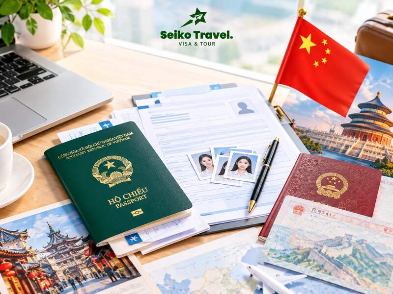 danh mục hồ sơ visa du lịch Trung Quốc không cần chứng minh tài chính