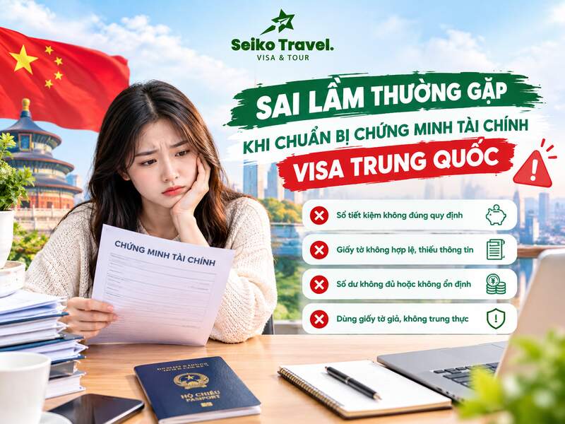 sai lầm thường gặp khi chuẩn bị chứng minh tài chính visa Trung Quốc