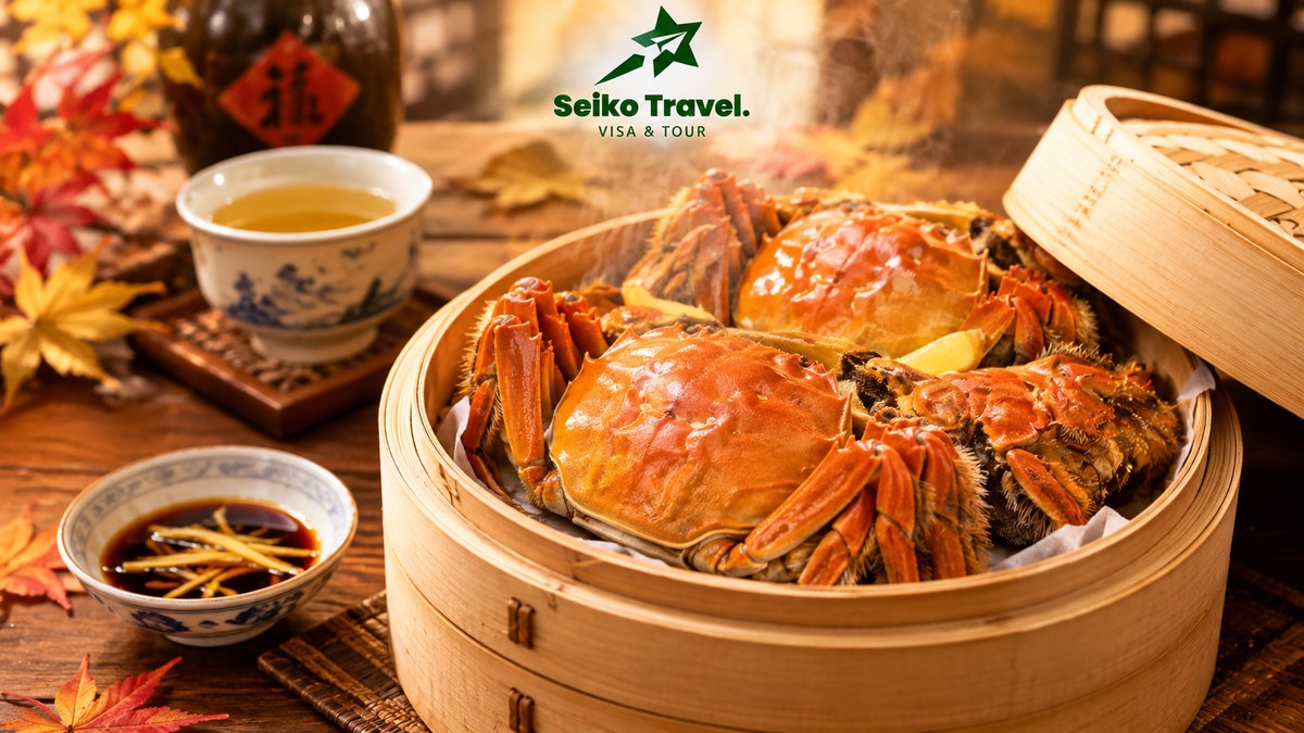 Cua lông Dương Trừng – đặc sản Thượng Hải mùa thu