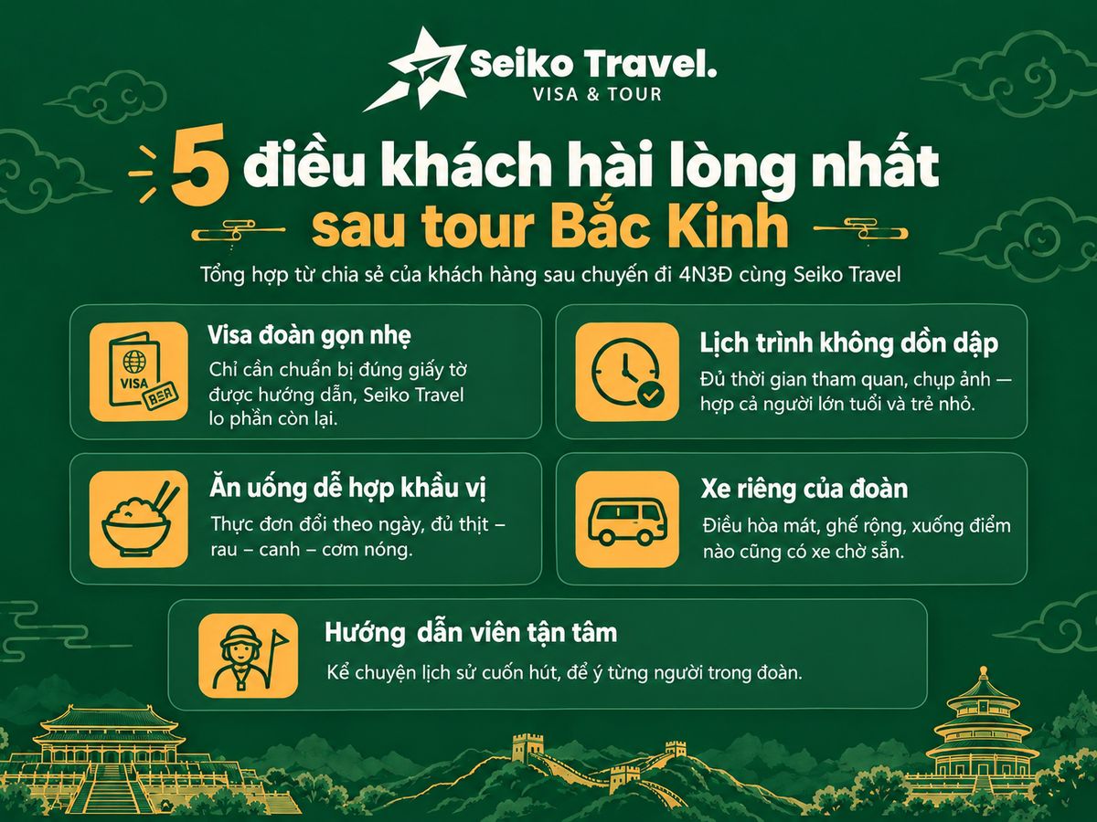 5 điều khách hài lòng sau tour Bắc Kinh cùng Seiko Travel