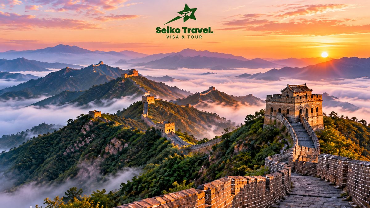 Bình minh trên đoạn Kim Sơn Lĩnh Jinshanling của Vạn Lý Trường Thành